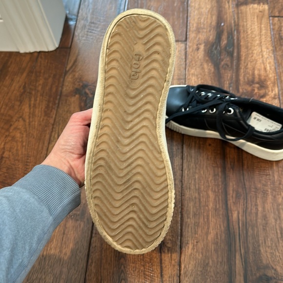 Gola Baseline Mark Cox Leather Sneaker Black Size 8 - Picture 3 of 3